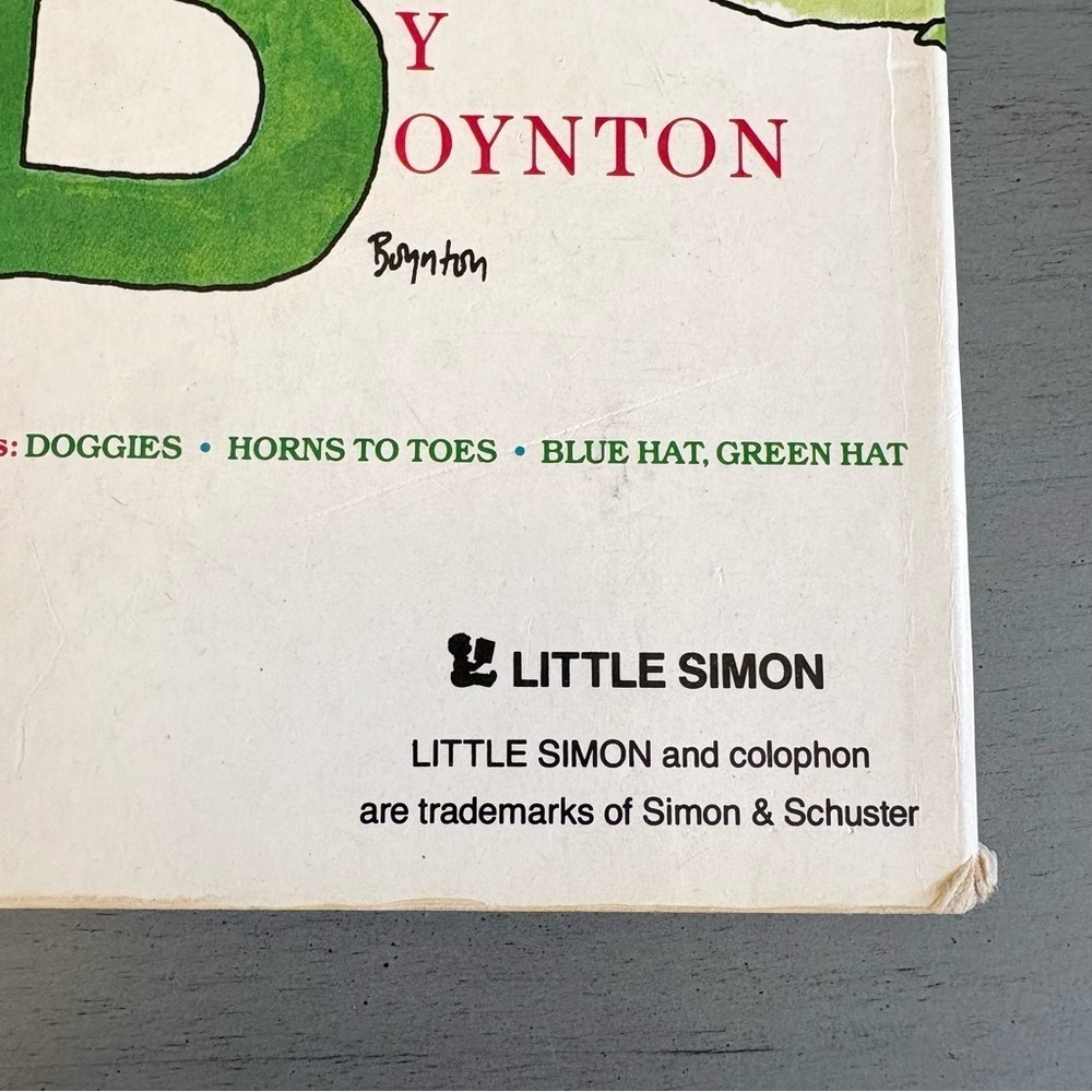 VTG Sandra Boyton- A to Z- Children Board Book RARE Cover Little Simon 1984 - Picture 11 of 15